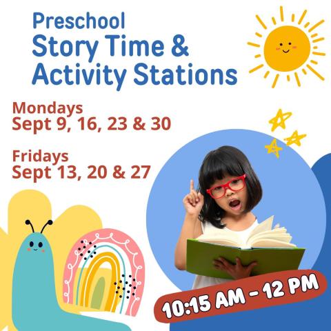 Preschool Story Time & Activity Stations