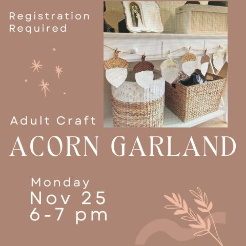 Acorn Garland Adult Craft