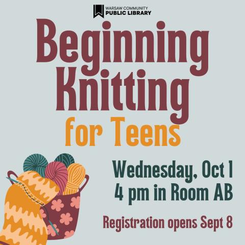 Teen Knitting Oct 1