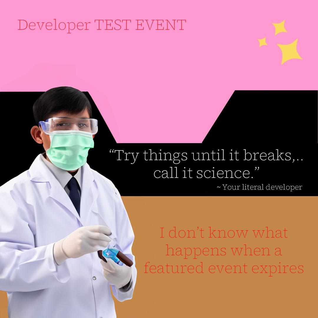 Test event to see what happens on the RSS/JSON feed when an event expires.