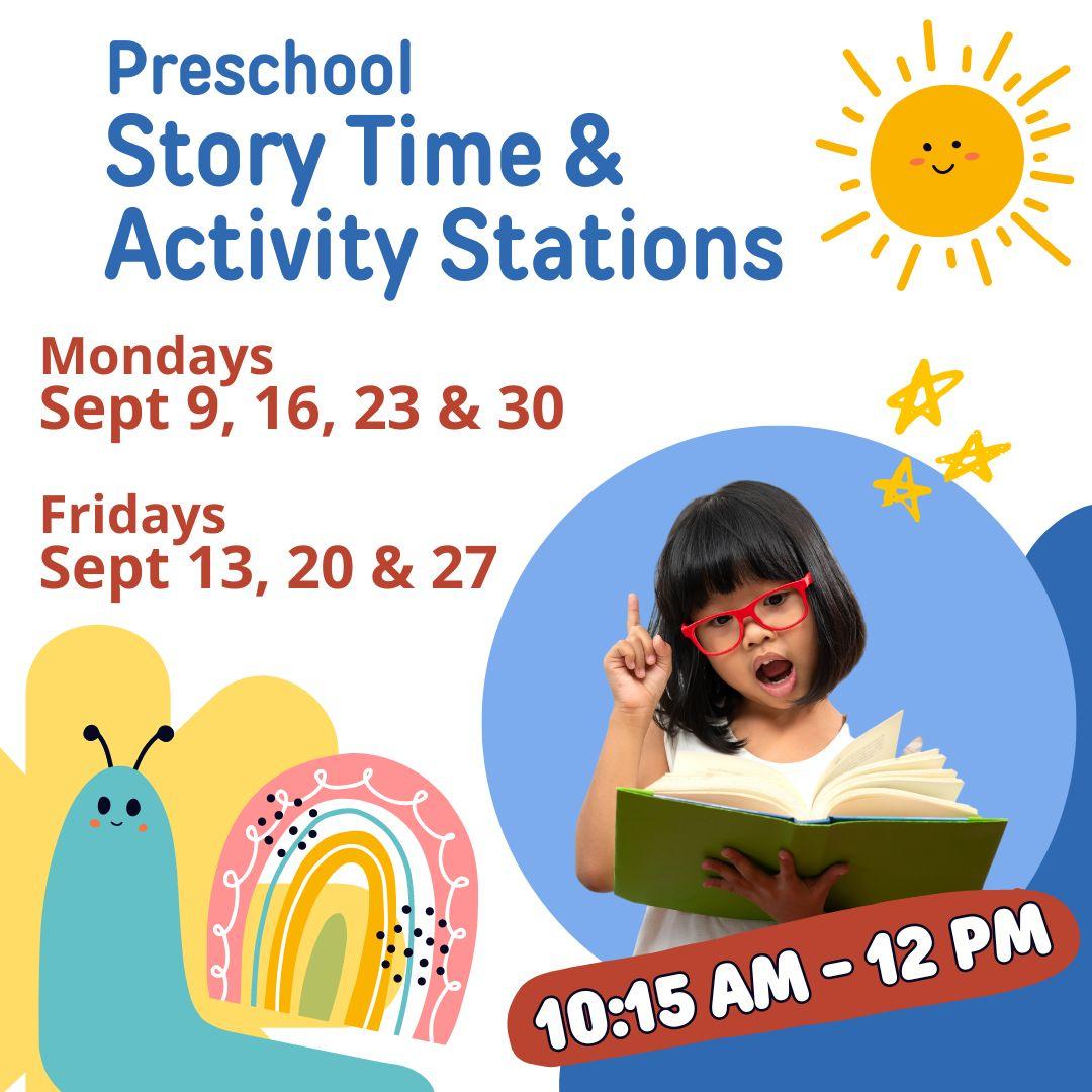 Preschool Story Time and Activity Stations